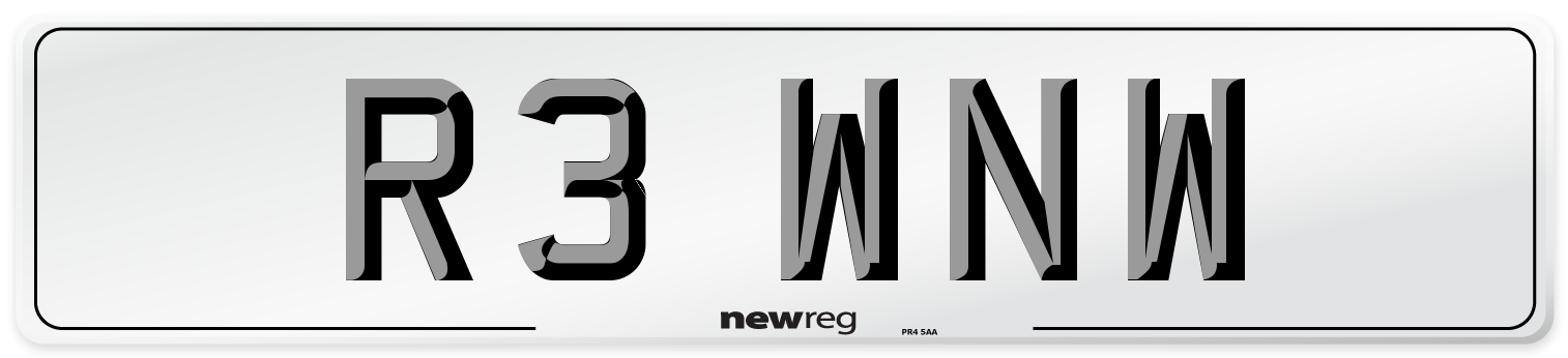 R3 WNW Number Plate from New Reg